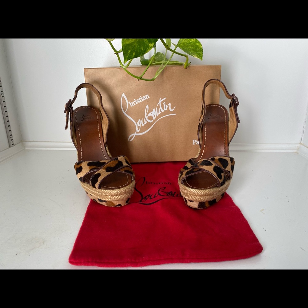 Christian Louboutin Leopard Wedge